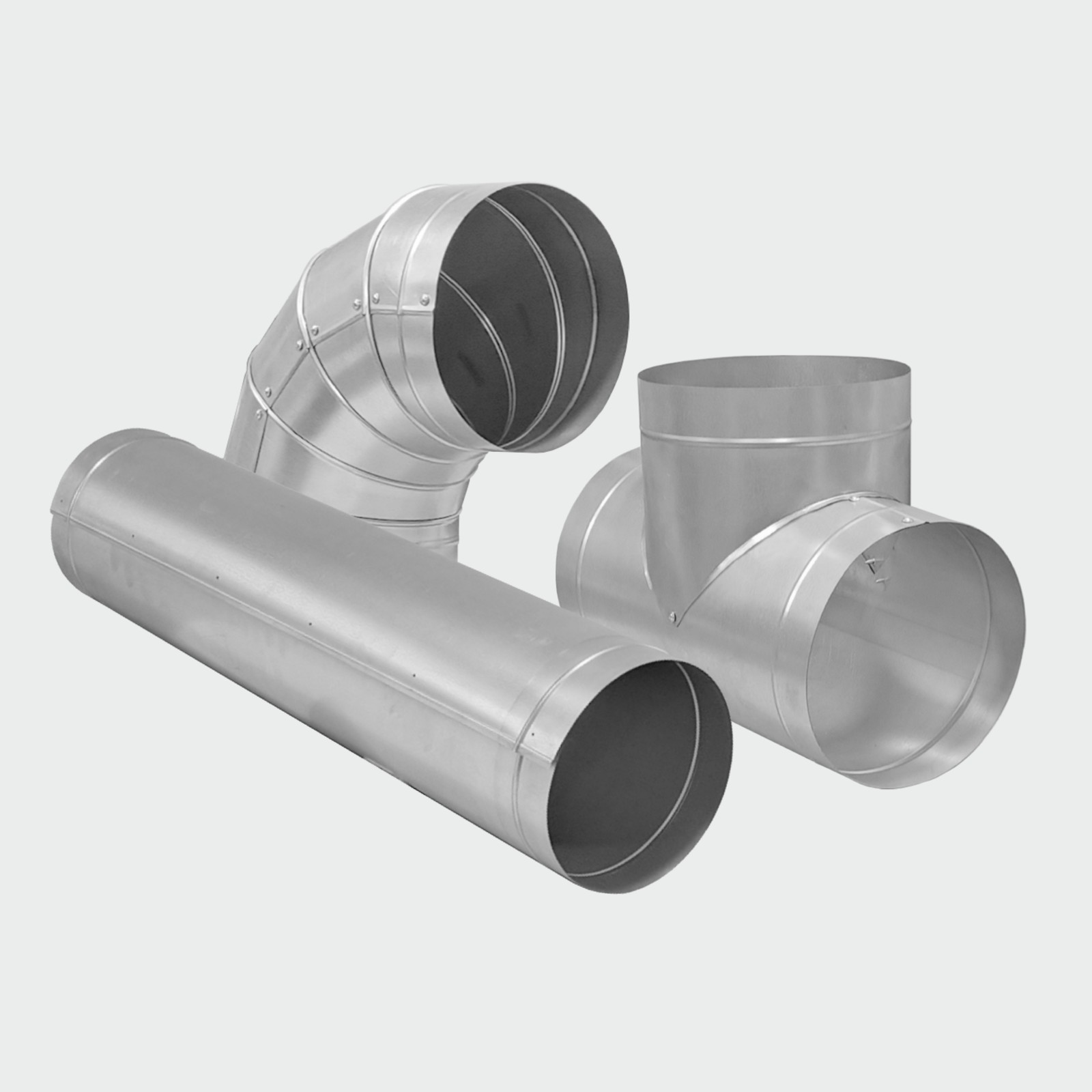 Тройник ЭКОРОЛЛ КВ-150 Zn Ø273 мм, в оцинкованной оболочке ЗДО (комплект)