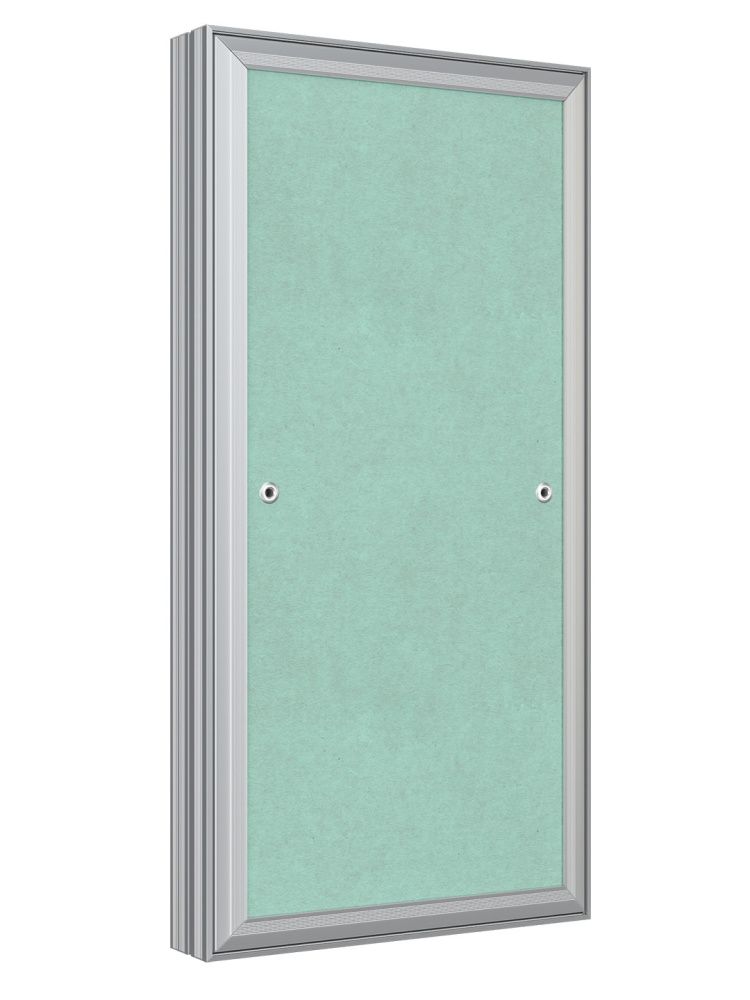 Люк ревизионный D Ceramo Base 200х400 скрытый монтаж съемный алюминий EVECS
