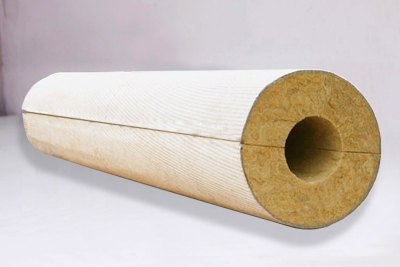 Минераловатный базальтовый цилиндр ИЗОВЕНТ ПАЙП СТ (стеклоткань)