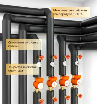 Трубка теплоизоляционная Energocell HT 28×25 мм, 2 м