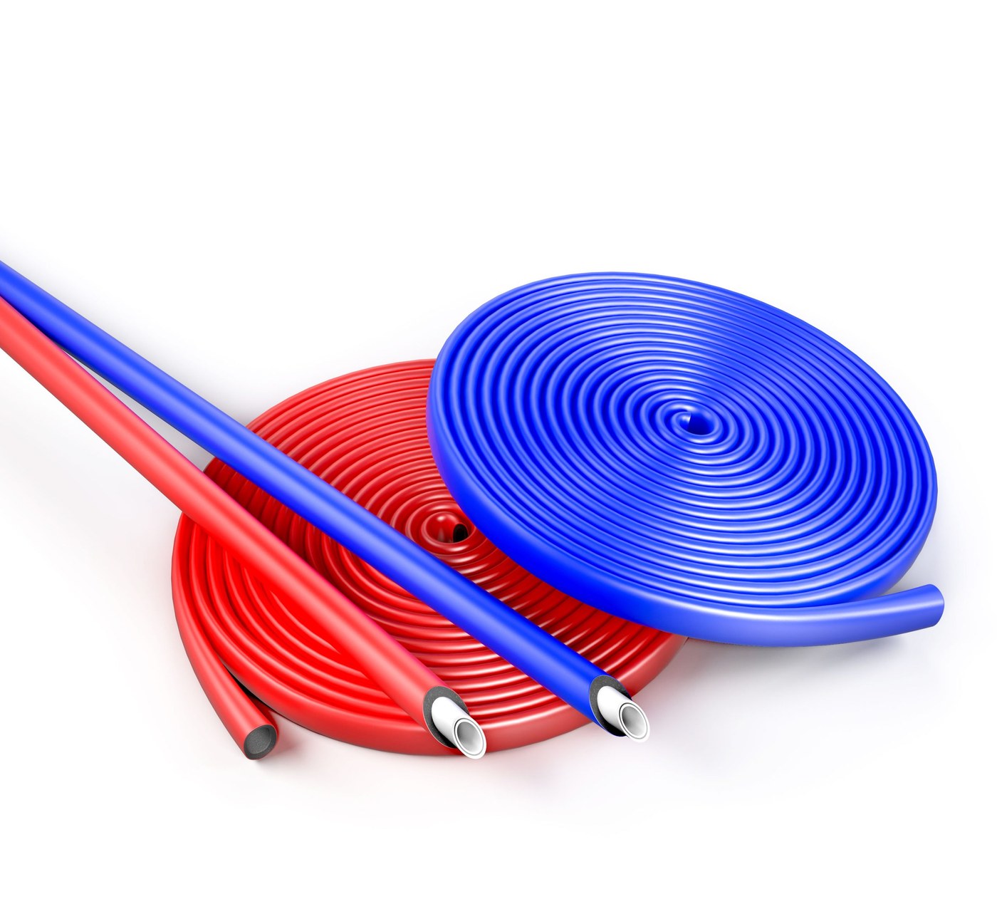 Трубка теплоизоляционная Energoflex Super Protect 22×4 мм, 2 м, красный, синий