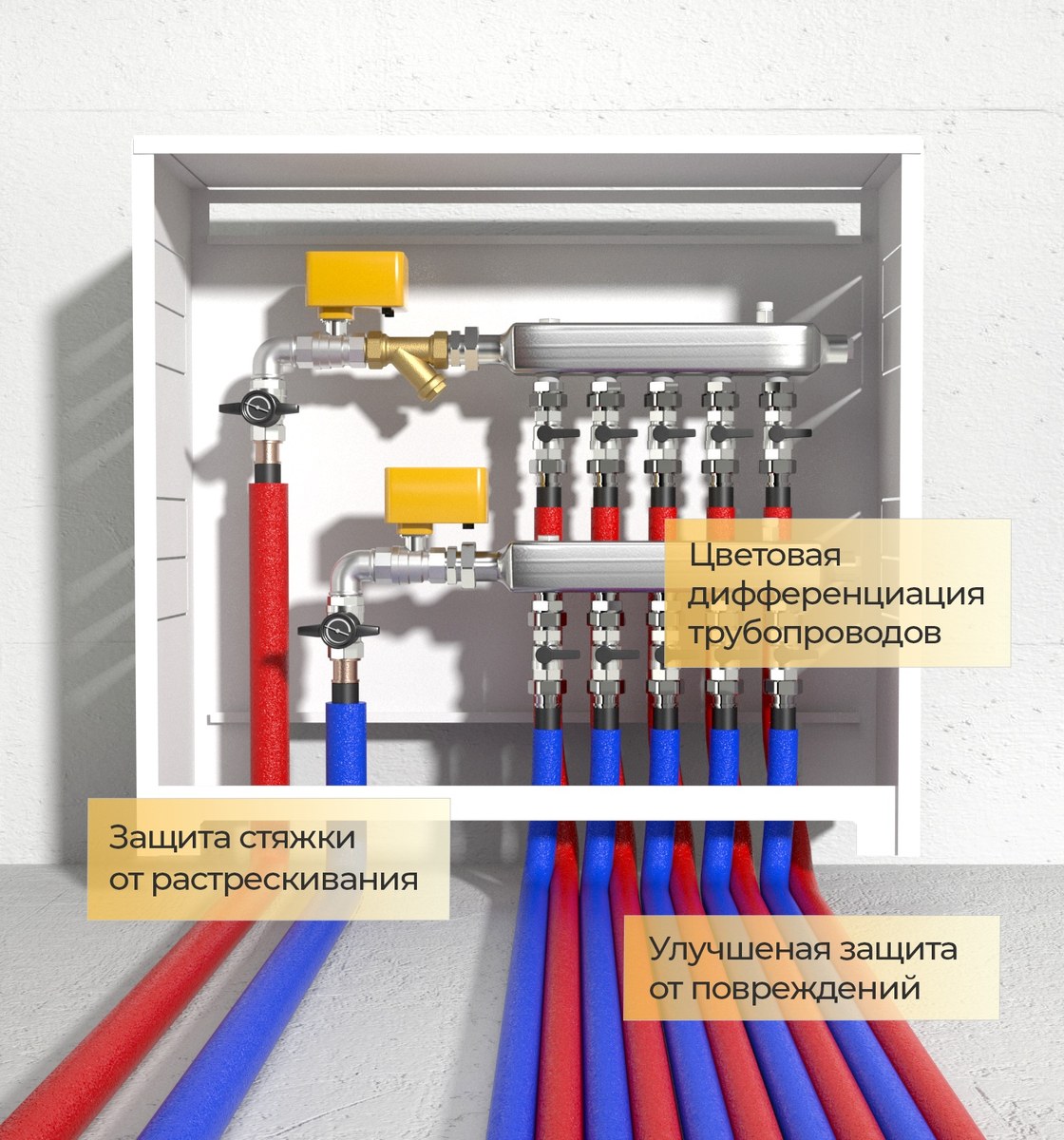 Трубка теплоизоляционная Energoflex Super Protect 35×9 мм, 2 м, красный, синий