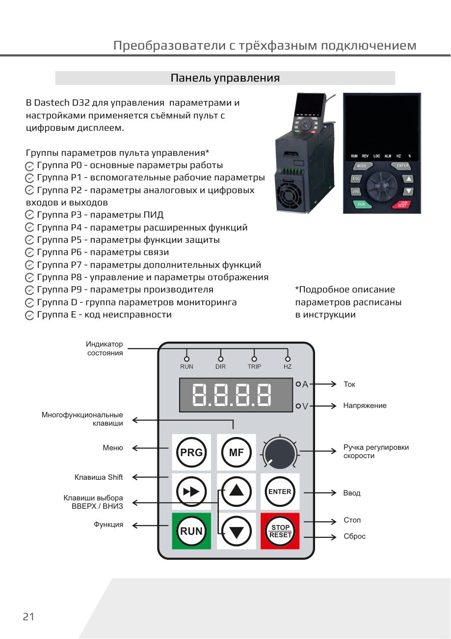 Панель управления D32 Dastech D32-T3-500G